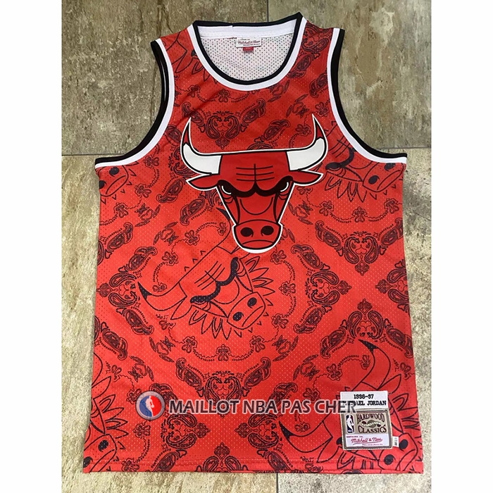 Maillot Chicago Bulls Michael Jordan NO 23 Mitchell & Ness 1996-97 Rouge2